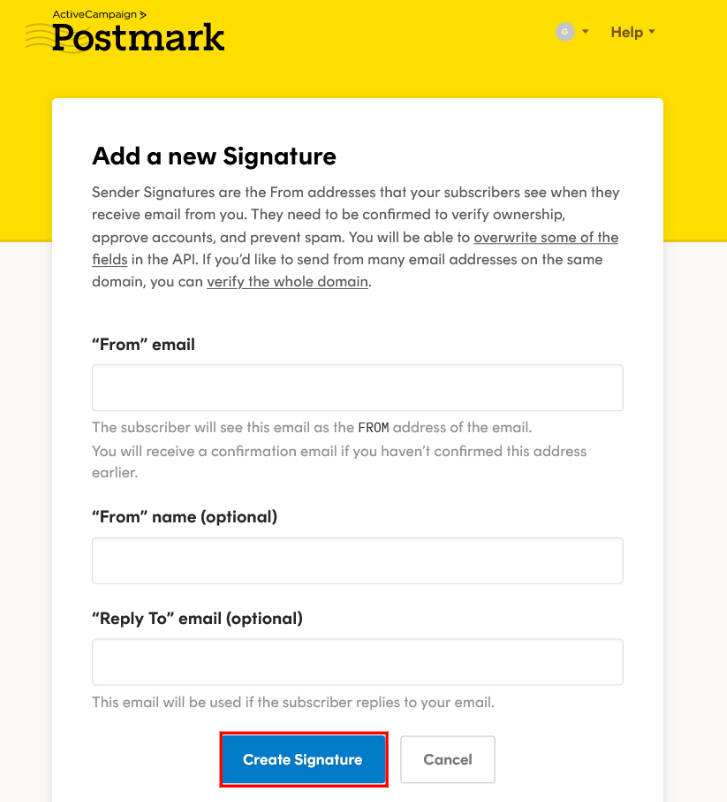 postmark_add_sender_signature_form