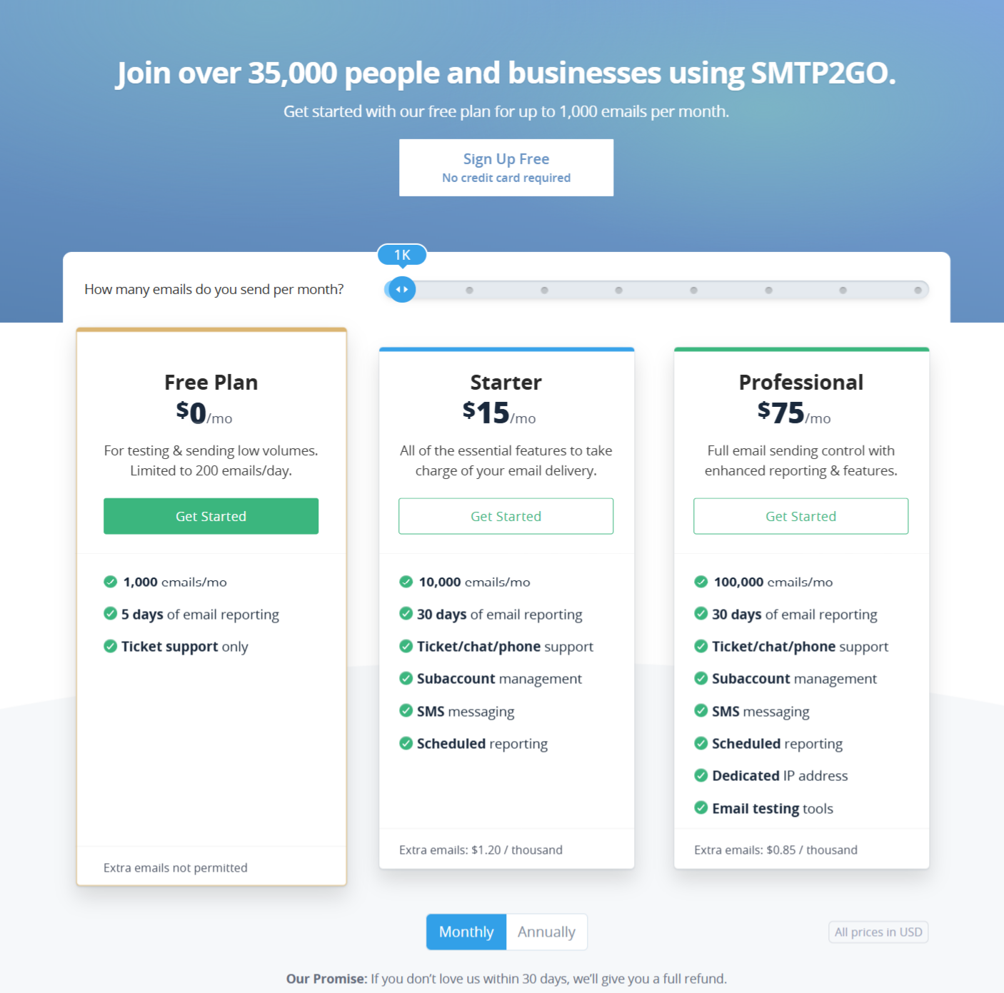 smtp2go_choose_plan