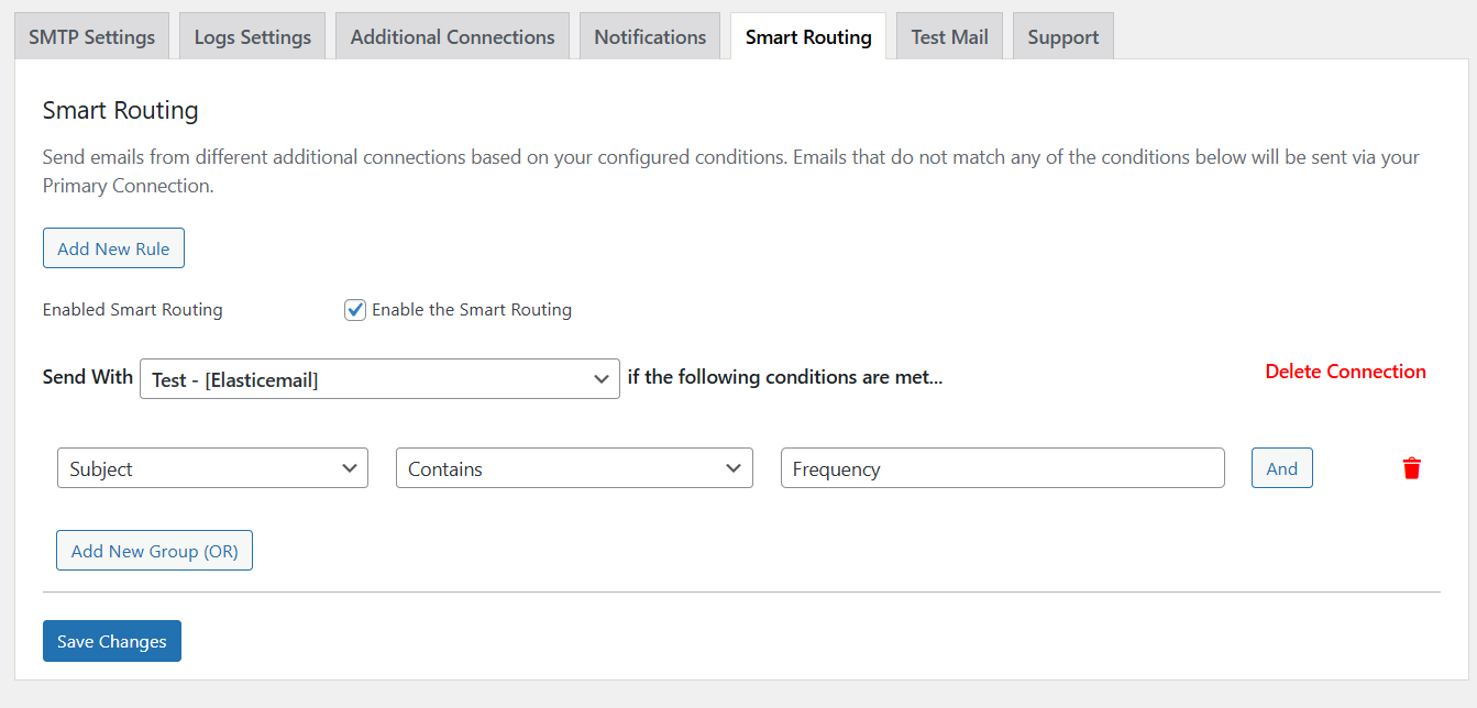 Smart Email Routing Feature screenshot