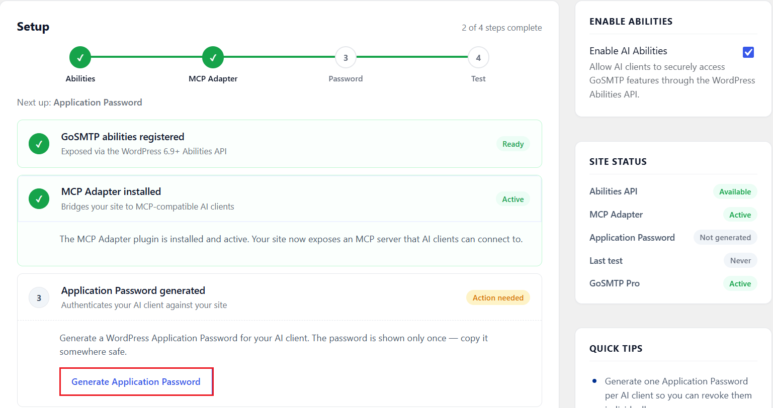 GoSMTP : Generate Application Password
